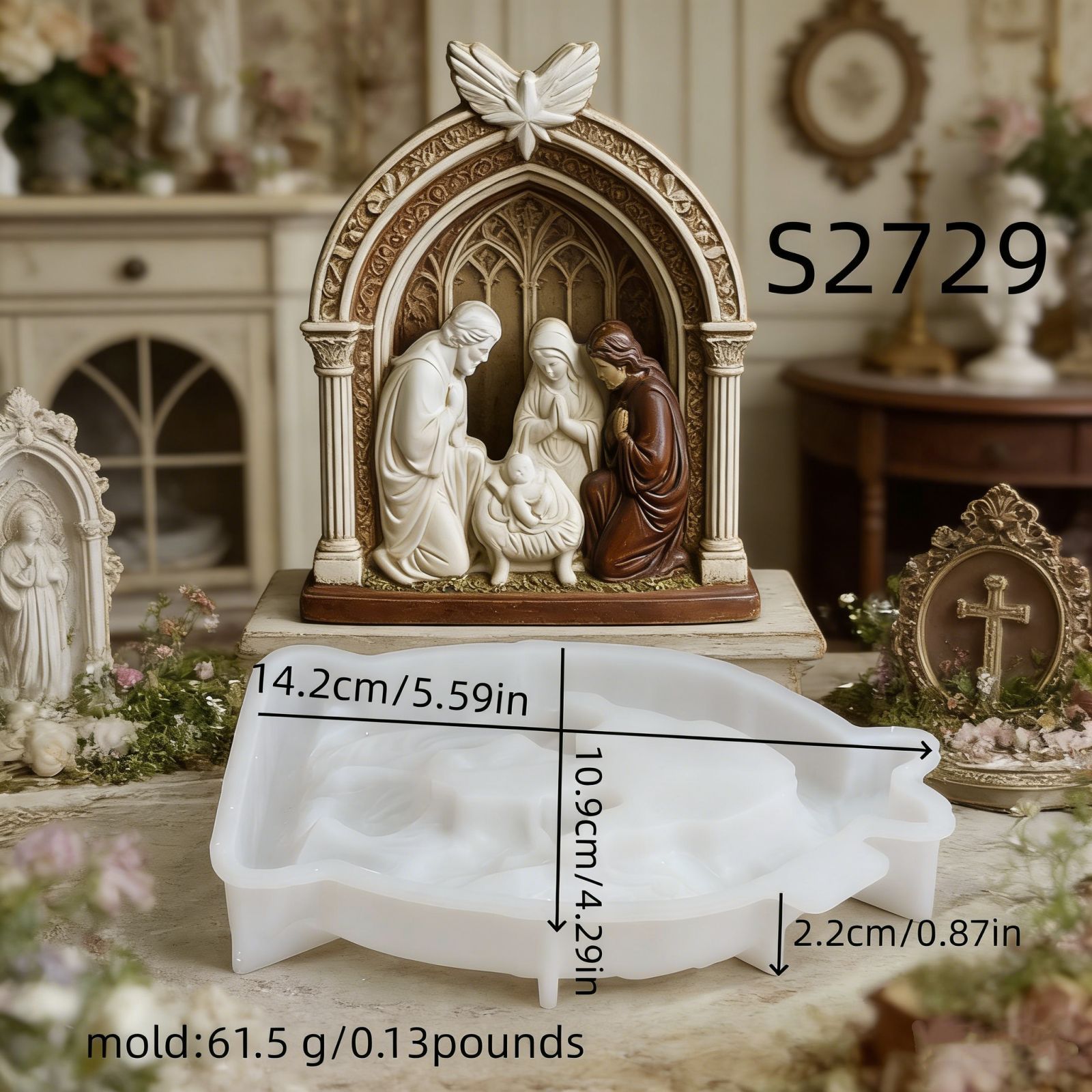 Soap Making Recipes - Candle Mold Nativity Scene Silicone Holy