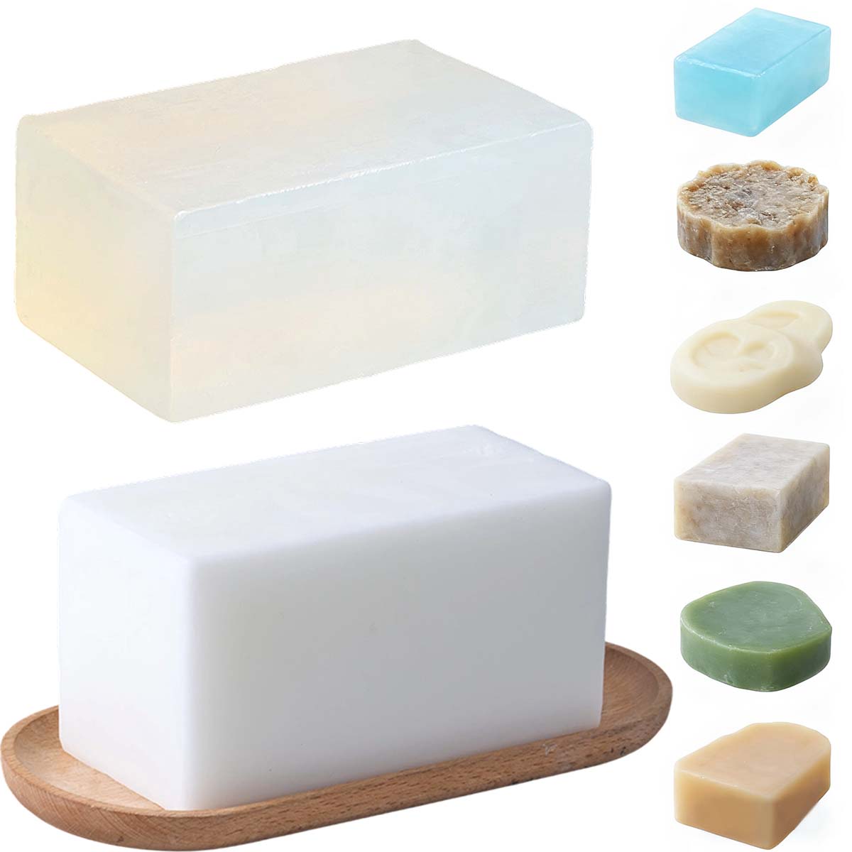 Soap Making Raw Material - 1000g Clear White Soap Base DIY