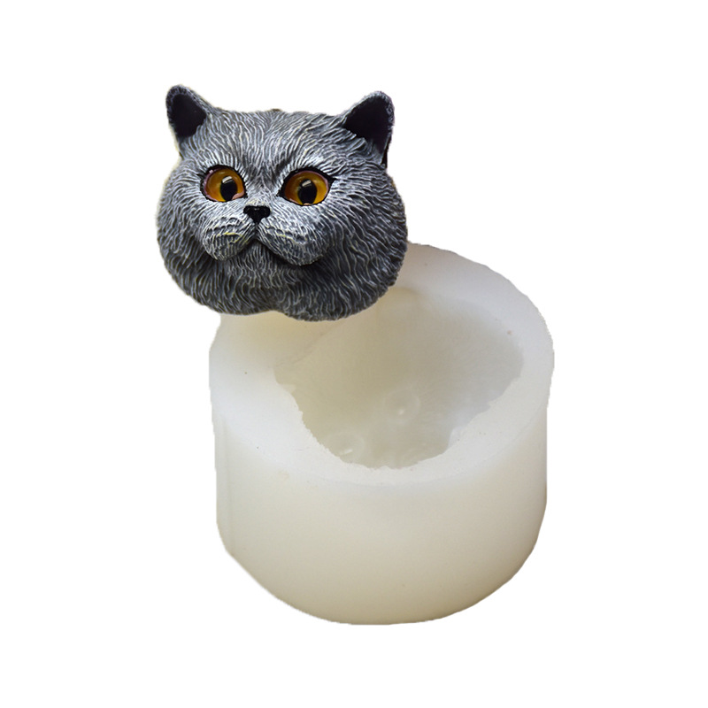 Soap Making Gloves - Silicone Mold Short-haired Cat Shaped Handmade