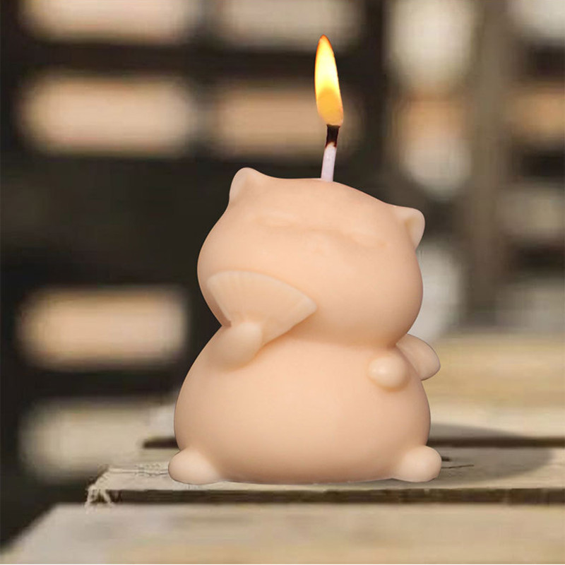 Soap Making Animal Fat - Cute Fat Cat Silicone Candle Mold