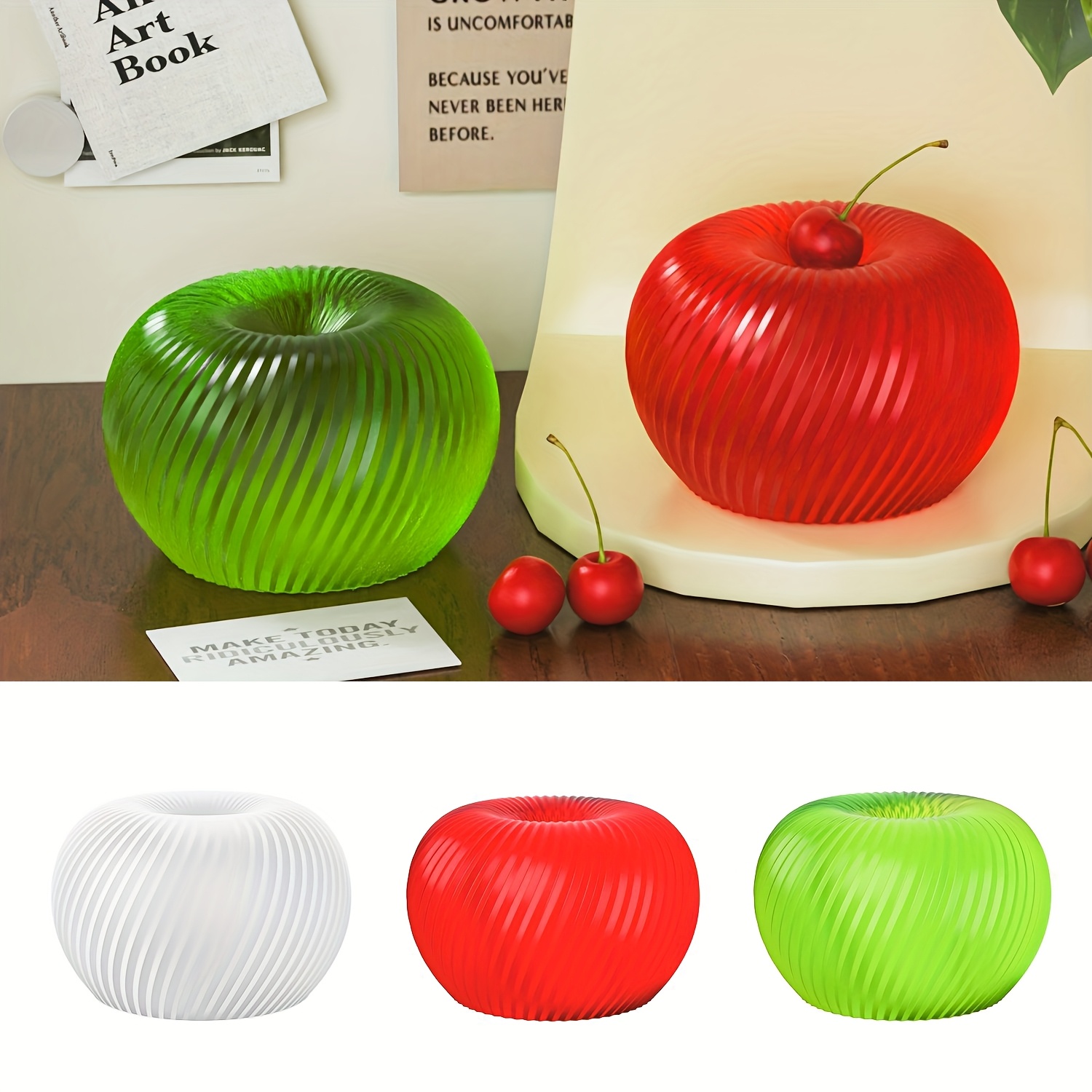 Soap Making Gloves - A trendy red apple silicone mold