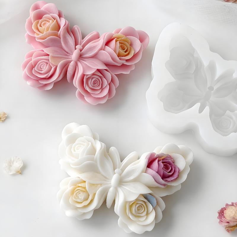 Soap Making Recipes - DIY Rose Butterfly Form Silicone Mold