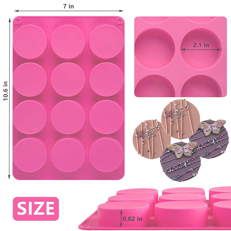 Round Silicone Molds 12-Cavity - Soap Making Gloves ulasan dan harga
