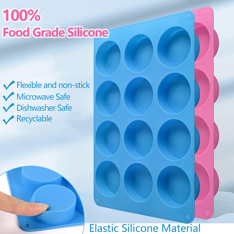 Round Silicone Molds 12-Cavity - Soap Making Gloves ulasan dan harga