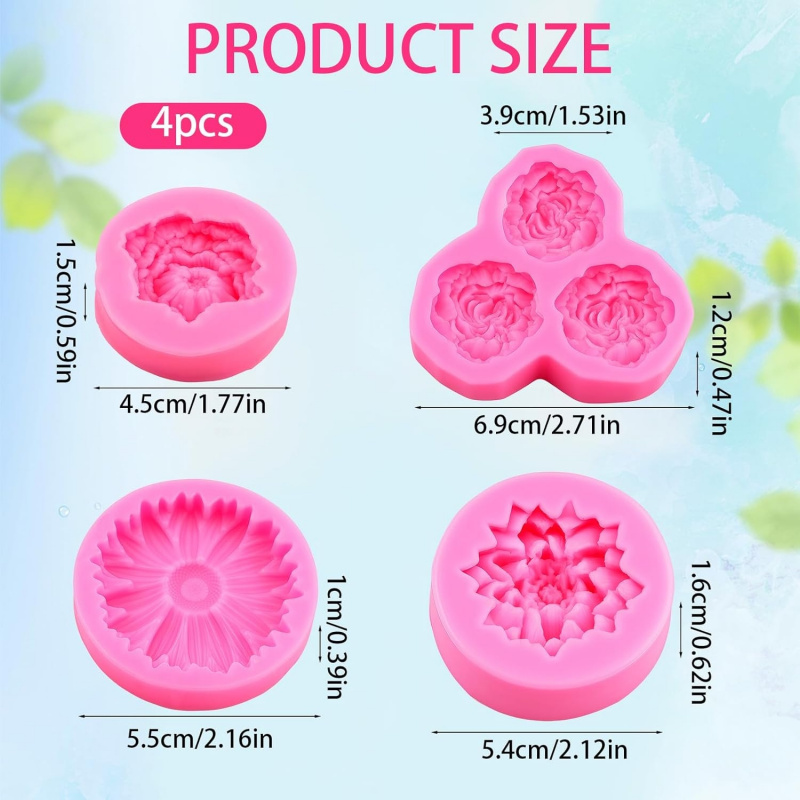6 Hole 3D Floral Silicone Mold - Soap Making Kit Amazon ulasan dan harga
