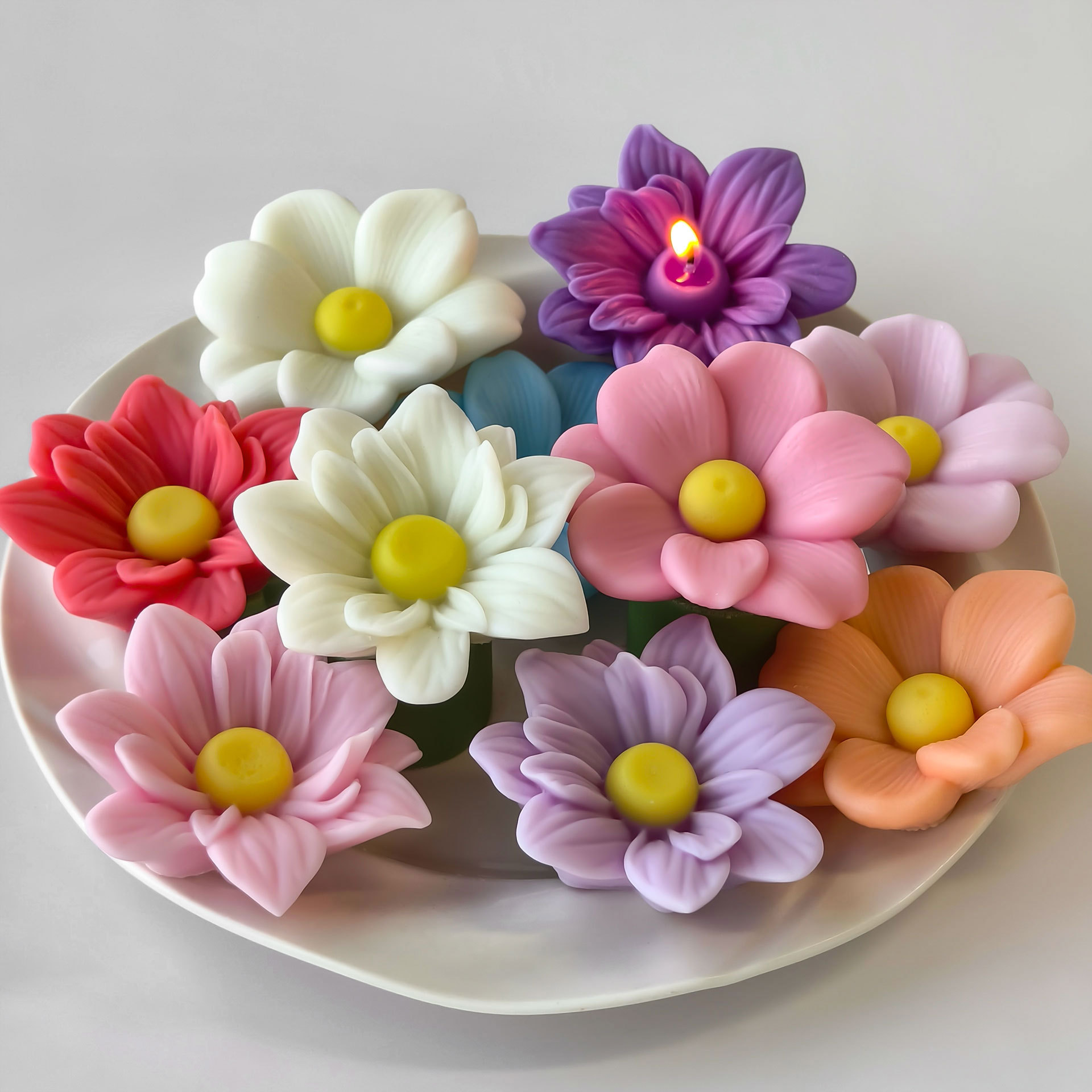 DIY Flowers Aroma Candle Silic - Soap Making Essentials ulasan dan harga