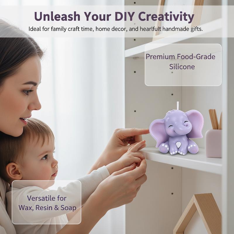 Cute 3D Elephant Silicone Cand - Soap Making Gloves ulasan dan harga