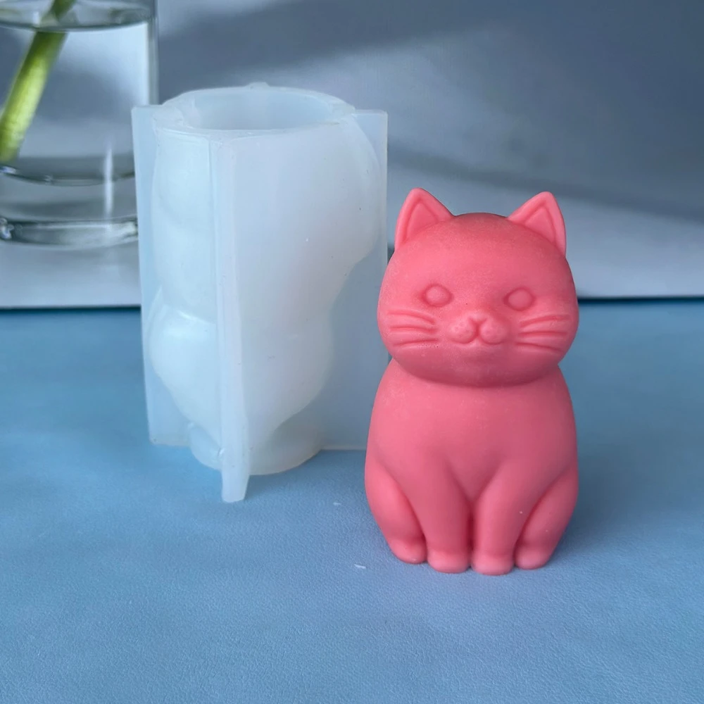 3D fat cat  Animal Silicone Ca - Soap Making Animal Fat ulasan dan harga