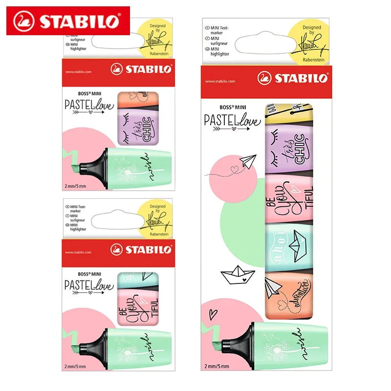 3/6 Color/Set German STABILO M - Stabilo Marker Boss ulasan dan harga