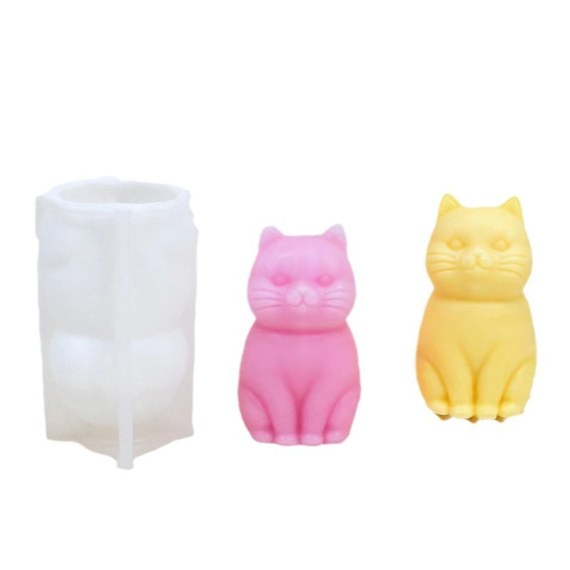3D fat cat  Animal Silicone Ca - Soap Making Animal Fat ulasan dan harga