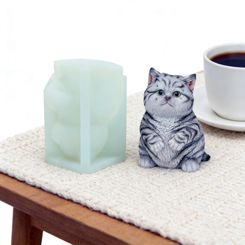 DIY Standing Fat Cat Silicone  - Soap Making Animal Fat ulasan dan harga