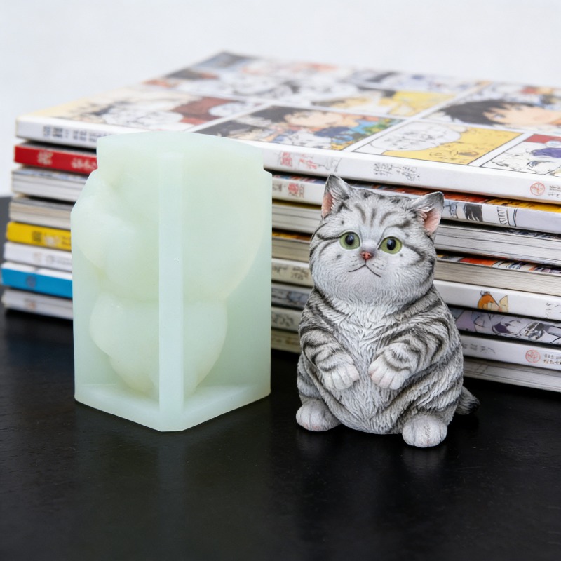 DIY Standing Fat Cat Silicone  - Soap Making Animal Fat ulasan dan harga