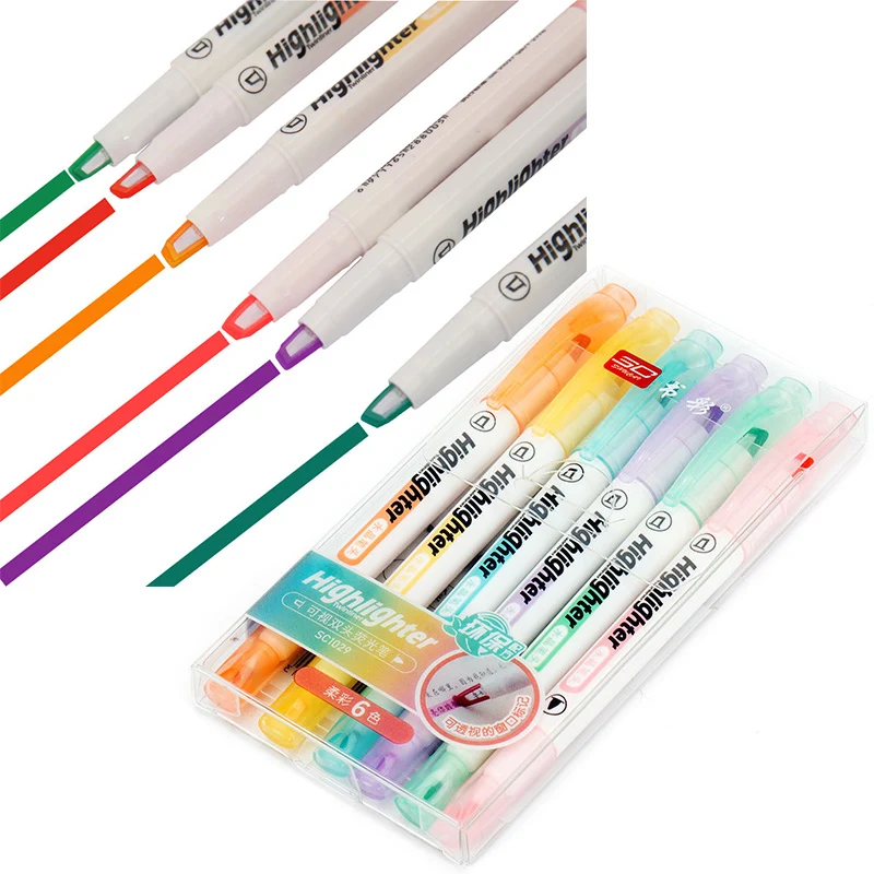 6 Colors/Set Unique Window Tip - Stabilo Marker Boss ulasan dan harga