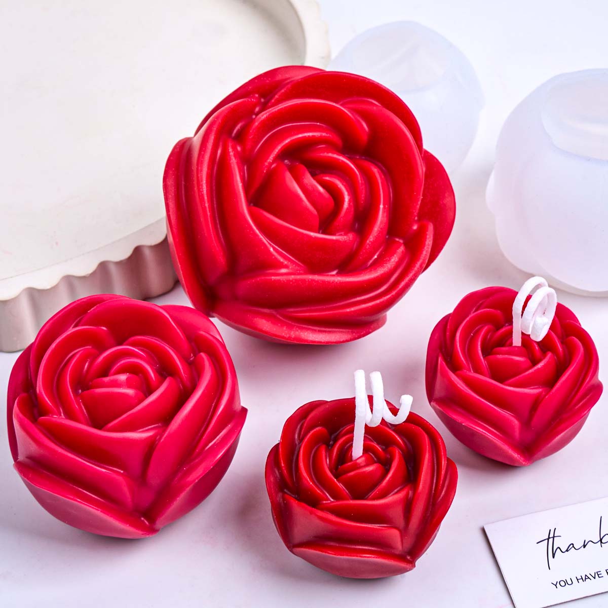 3D Flower Shape Silicone Candl - Soap Making Essentials ulasan dan harga