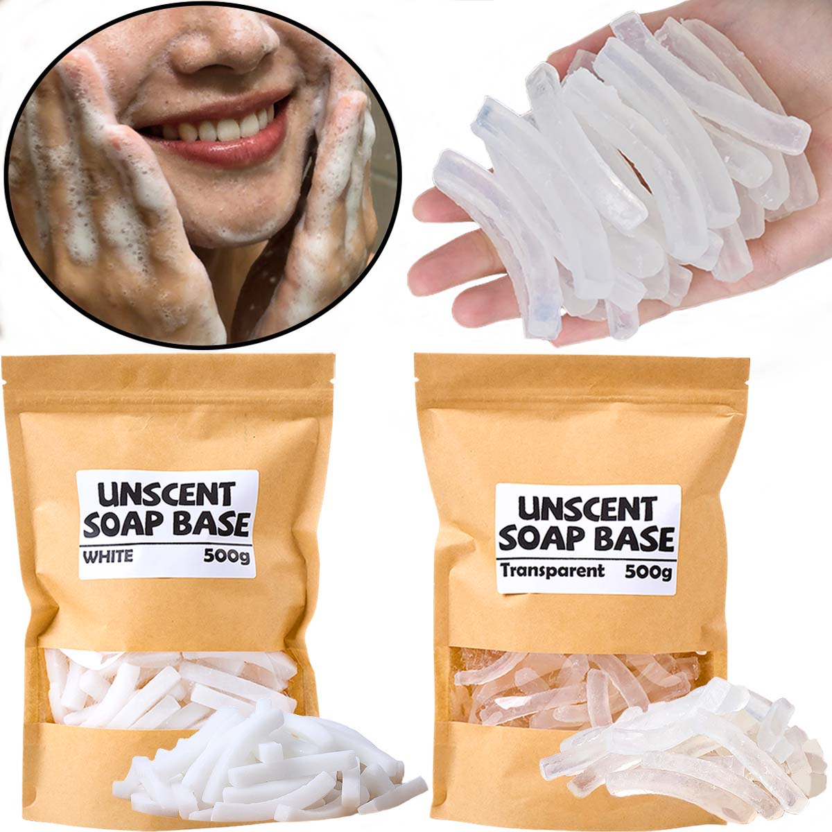500g Transparent White Color S - Soap Making Raw Material ulasan dan harga